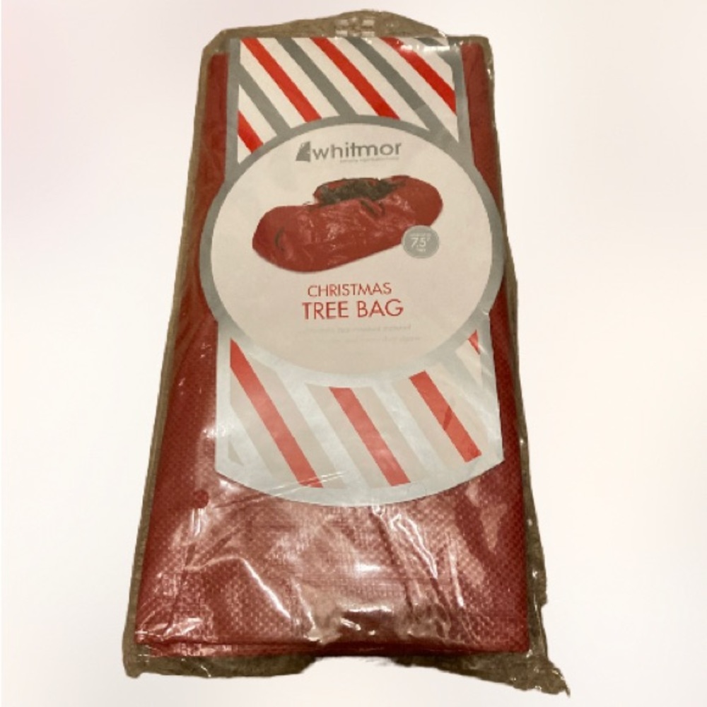 NWT Whitmor red large Christmas tree storage bag holds 7 1/2 foot tree
